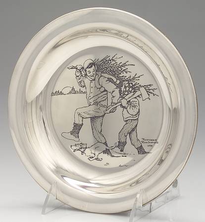 Rockwell Christmas Plate by Franklin Mint