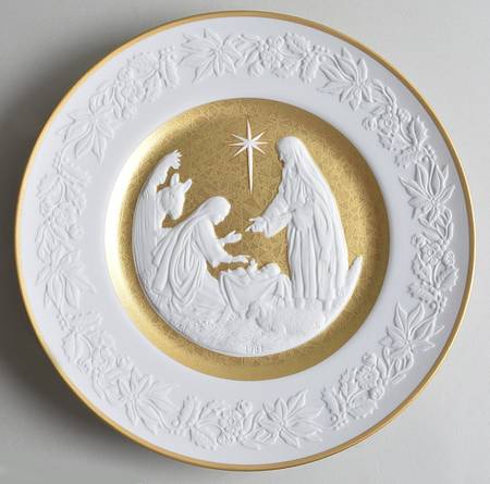 Christmas Plate-Bisque O Holy Night - Boxed