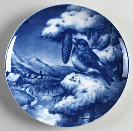 Christmas Plate Winter Birds - No Box