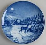 Christmas Plate Deer Family - No Box
