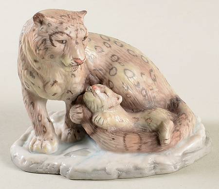 Endangered Mother & Baby Animals Snow Leopard - Boxed