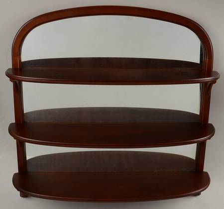 Endangered Mother & Baby Animals Wooden Mirrored Display Shelf - Display Rack Wood