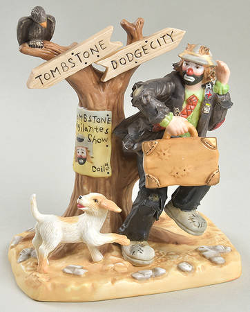 Emmett Kelly Jr Miniature Leaving Tombstone - With Box