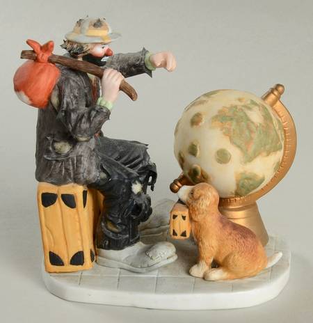 Emmett Kelly Jr Miniature World Traveler - Boxed