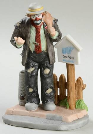 Emmett Kelly Jr Miniature On The Road Again - Boxed