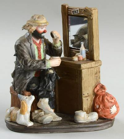 Emmett Kelly Jr Miniature Making Up - Boxed