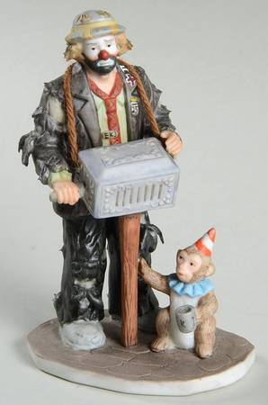 Emmett Kelly Jr Miniature Hurdy Gurdy Man - Boxed