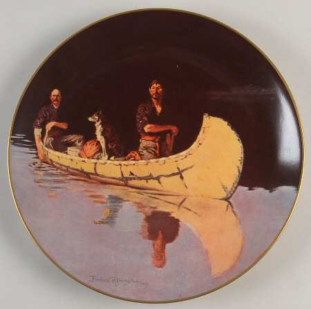 Frederic Remington Western Series Evening On A Canadian Lake - Boxed