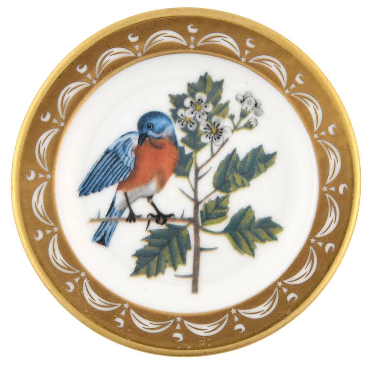 State Birds & Flowers Miniature Missouri-Bluebird / Hawthorn - Missouri With Box