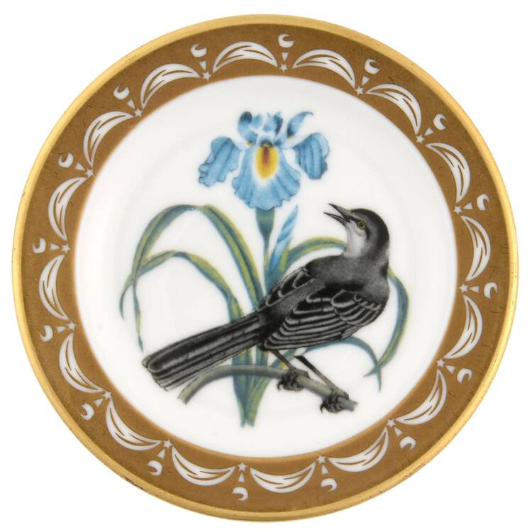 State Birds & Flowers Miniature Tennesee-Mockingbird / Iris - Tennessee With Box