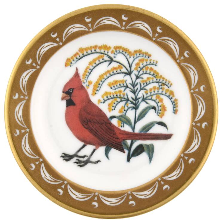 State Birds & Flowers Miniature Kentucky-Cardinal / Goldenrod - Kentucky With Box