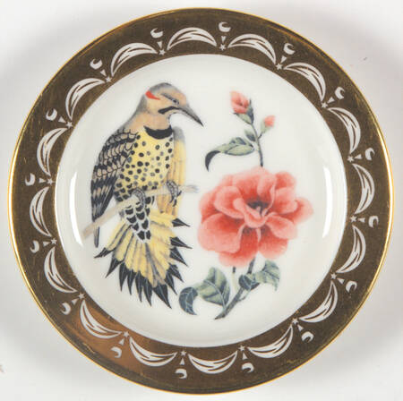 State Birds & Flowers Miniature Alabama-Yellowhammer / Camellia - Alabama With Box