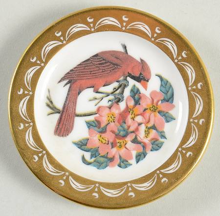 State Birds & Flowers Miniature West Virginia-Cardinal / Rhododendron - With Box West Virginia