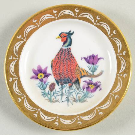State Birds & Flowers Miniature South Dakota-Ring-Necked Pheasant/Pasque - South Dakota With Box