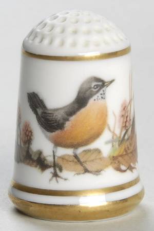 Garden Birds Thimble Collection Robin - No Box