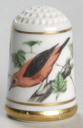 Garden Birds Thimble Collection Scarlet Tanager - No Box
