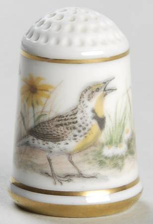 Garden Birds Thimble Collection Western Meadowlark - No Box