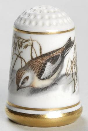 Garden Birds Thimble Collection Snow Bunting - No Box