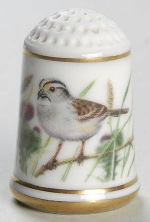 Garden Birds Thimble Collection White Throated Sparrow - No Box