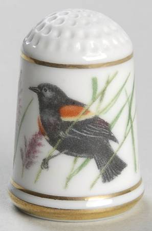 Garden Birds Thimble Collection Red Winged Blackbird - No Box