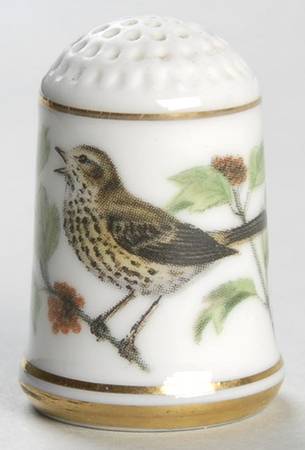 Garden Birds Thimble Collection Song Thrush - No Box