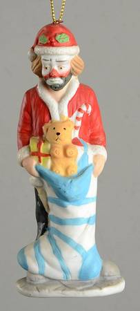 Emmett Kelly Jr Ornaments Ekj With Stocking Of Toys - With Box