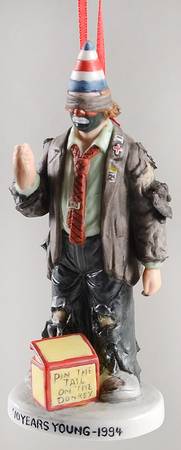 Emmett Kelly Jr Ornaments 70 Years Young-Commemorative Birthday - Boxed