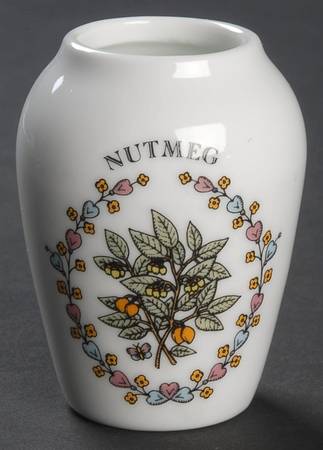 Gloria Vanderbilt Spice Jars Nutmeg-No Lid - Spice Jar-Ind Jar/Nolid-Motif2