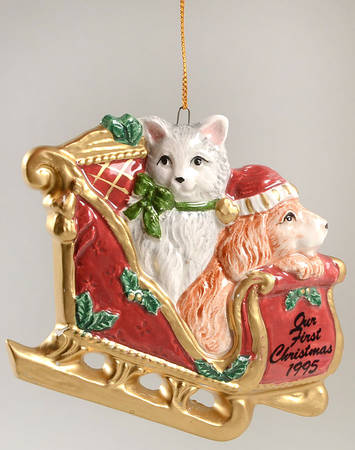 Our First Christmas-Ornament Our First Christmas-Cat And Dog - Boxed