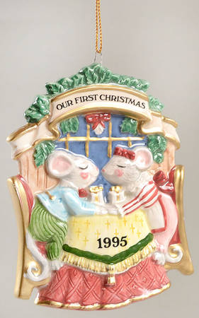 Our First Christmas-Ornament Our First Christmas,Mice - Boxed