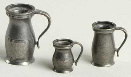 Colonial American Miniatures Pewter Measures By Boardman - No Box