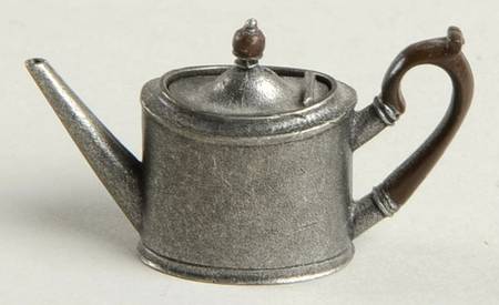 Colonial American Miniatures Drum Shaped Teapot By Trask - No Box