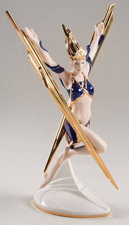 Art Deco-Figurine Series Lightning In Gold - No Box