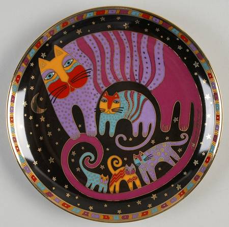 Laurel Burch Contemporary Cats Feline Family - No Box