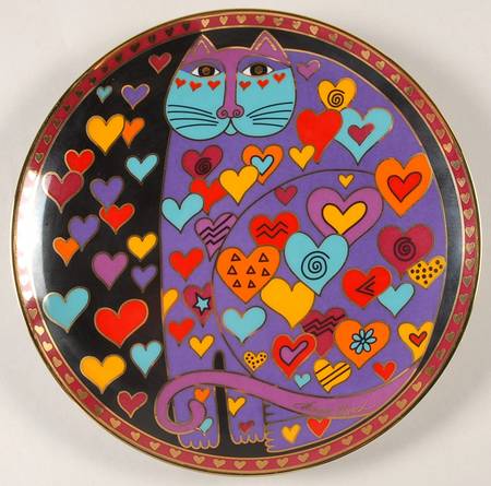 Laurel Burch Contemporary Cats Queen Of Hearts - No Box