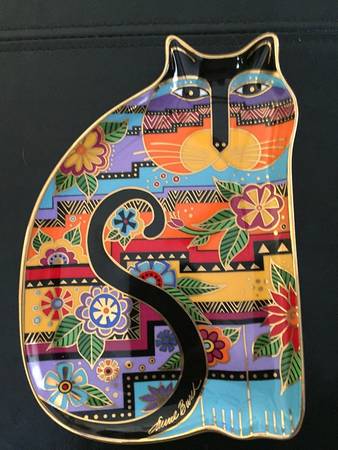 Laurel Burch Fanciful Cats Floral Feline - No Box