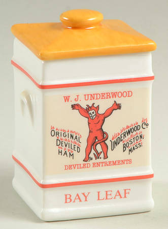 Country Store Spice Jar Bay Leaf-Underwood Deviled Ham - Spice Jar Set-Ind Jar-Motif 12