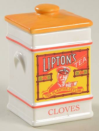 Country Store Spice Jar Cloves-Lipton Tea - Spice Jar Set-Ind Jar-Motif 8
