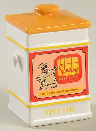 Country Store Spice Jar Thyme-Sunshine Biscuits - Spice Jar Set-Ind Jar-Motif 23