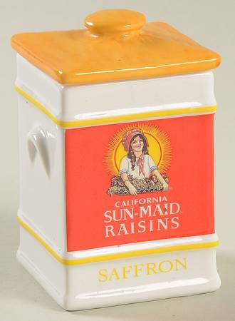 Country Store Spice Jar Saffron-Sunmaid Raisins - Spice Jar Set-Ind Jar-Motif 20