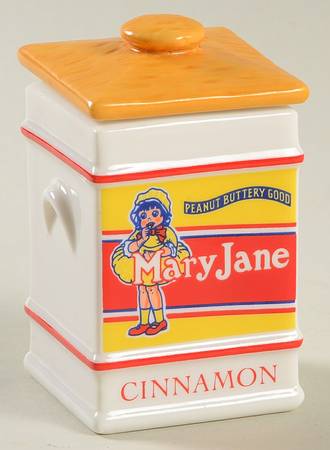 Country Store Spice Jar Cinnamon-Mary Jane - Spice Jar Set-Ind Jar-Motif 2