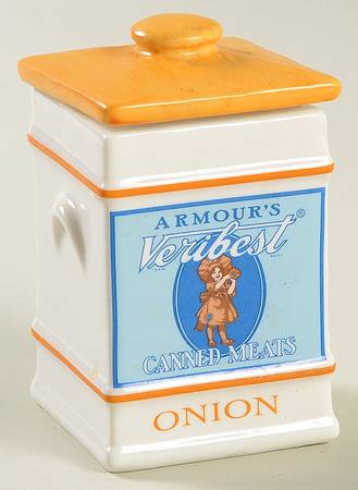 Country Store Spice Jar Onion-Armours Canned Meats - Spice Jar Set-Ind Jar-Motif 15