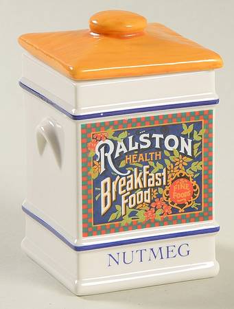 Country Store Spice Jar Nutmeg-Ralston Breakfast Food - Spice Jar Set-Ind Jar-Motif 14