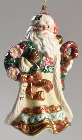 Fitz & Floyd Christmas Ornament Christmas Wreath - With Box