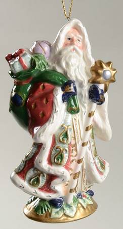 Fitz & Floyd Christmas Ornament Florentine Santa - Boxed