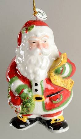 Fitz & Floyd Christmas Ornament Southern Santa - Boxed