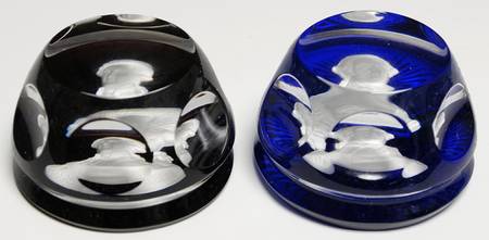 Cameos In Crystal-Bicentennial Washington & Lafayette Set Of 2 - With Box