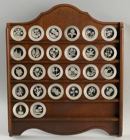 Flowers of The Alphabet 26 Piece Set With Wooden Rack - No Box