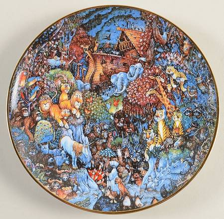 Bibical Scenes By Bill Bell for Franklin Mint The Rain Begins - No Box