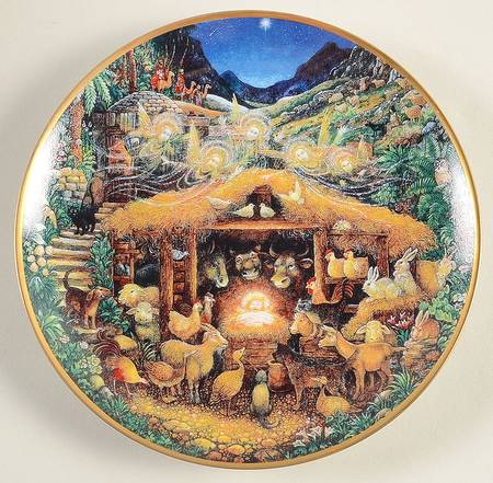 Bibical Scenes By Bill Bell for Franklin Mint Away In A Manger - No Box